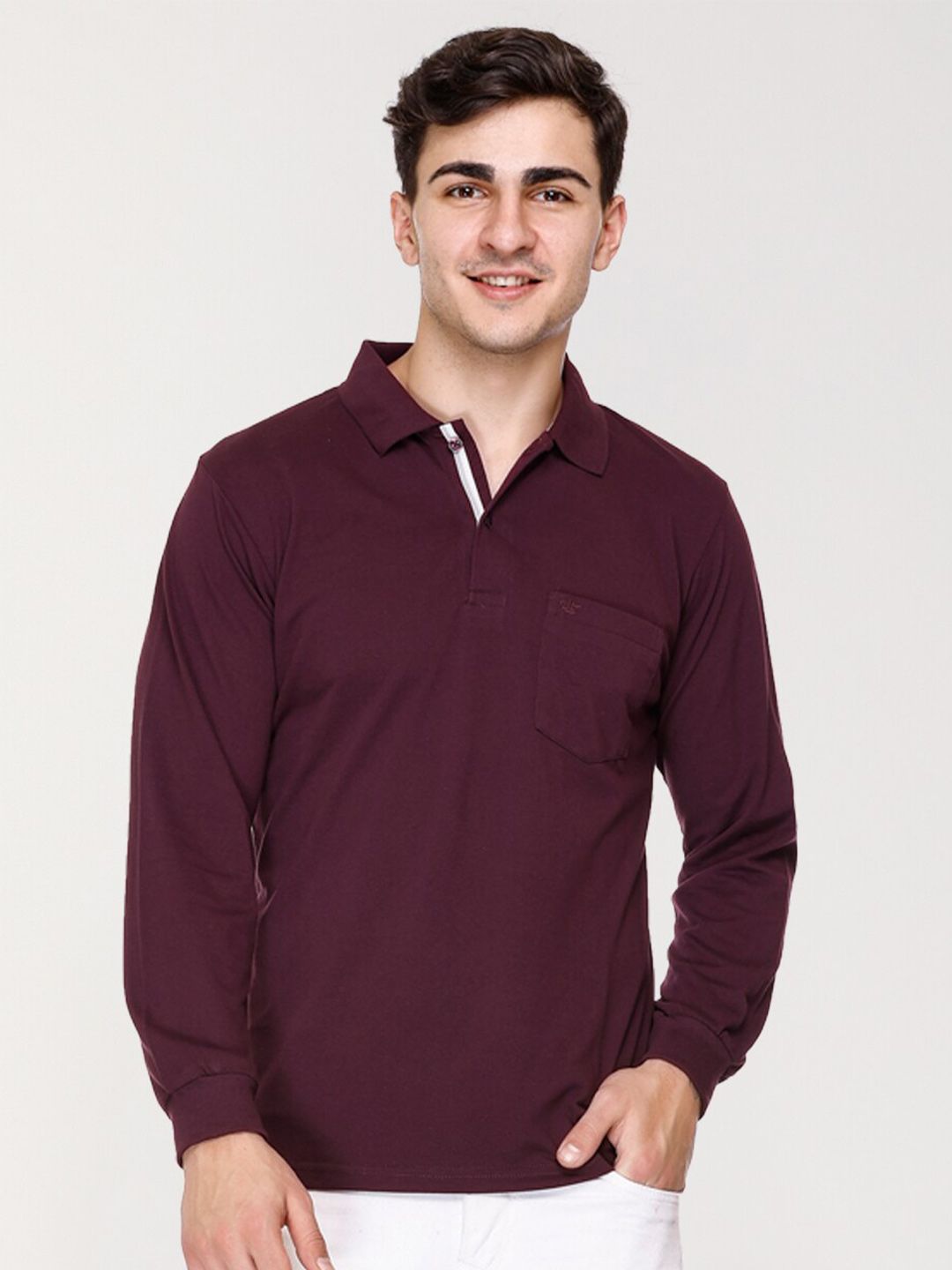 ARRAY Long-Sleeve Polo with Signature Pocket