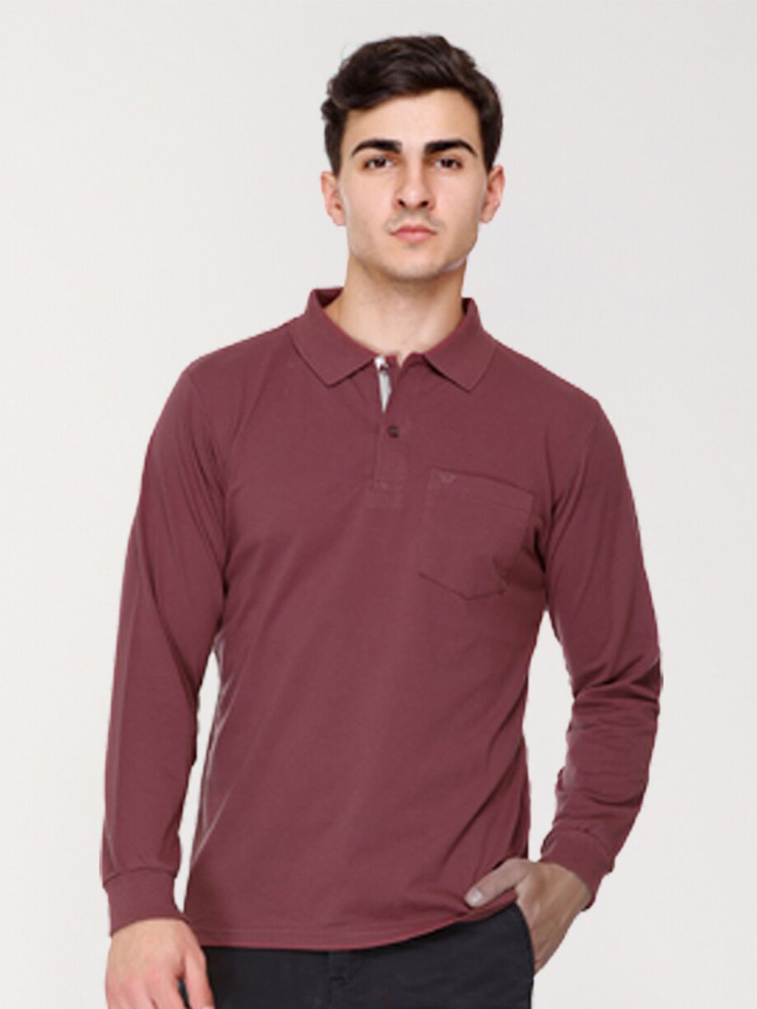 ARRAY Long-Sleeve Polo with Signature Pocket