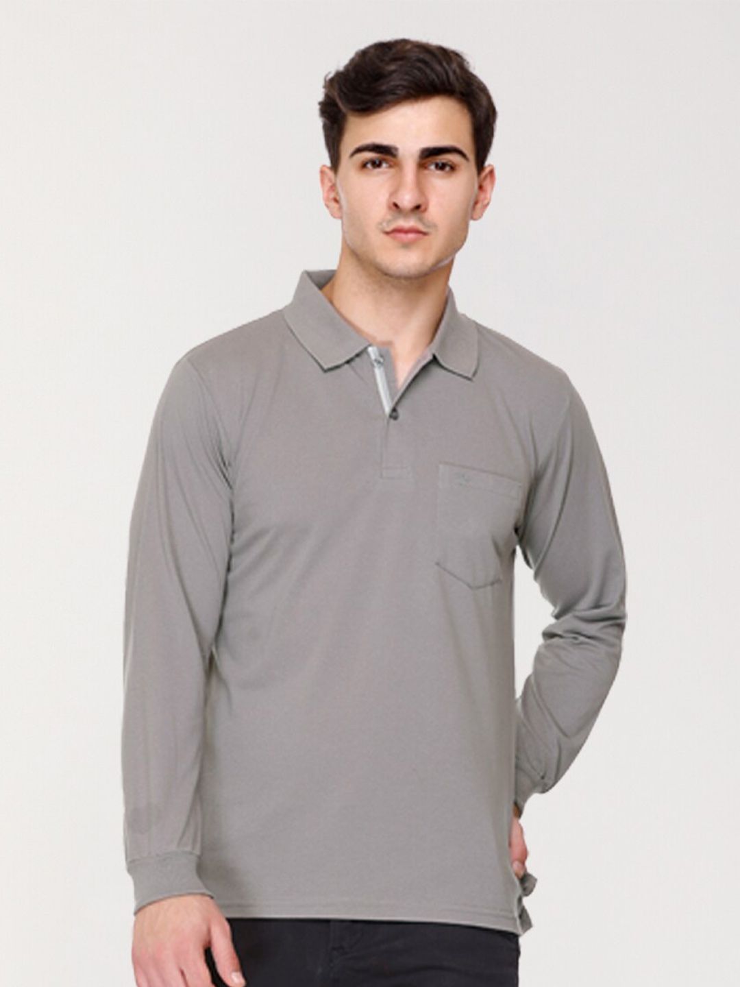 ARRAY Long-Sleeve Polo with Signature Pocket
