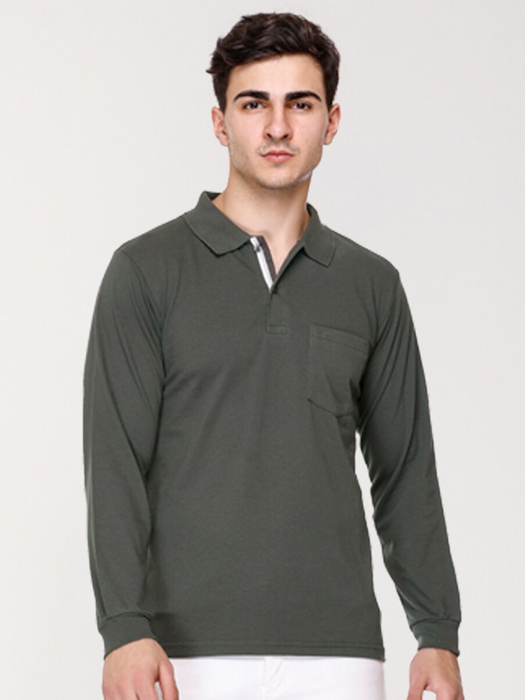 ARRAY Long-Sleeve Polo with Signature Pocket