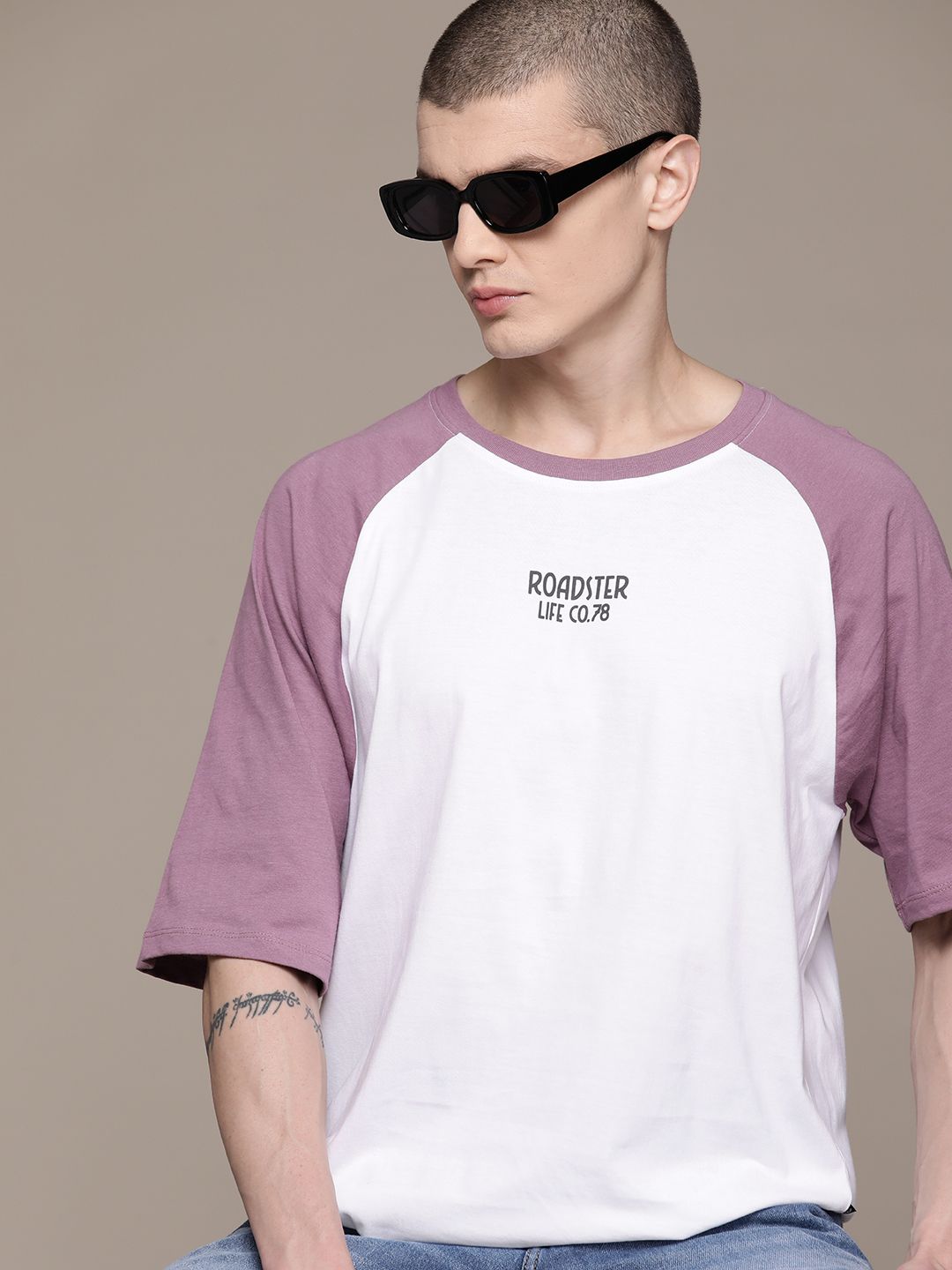 Roadster Colourblocked Cotton T-shirt