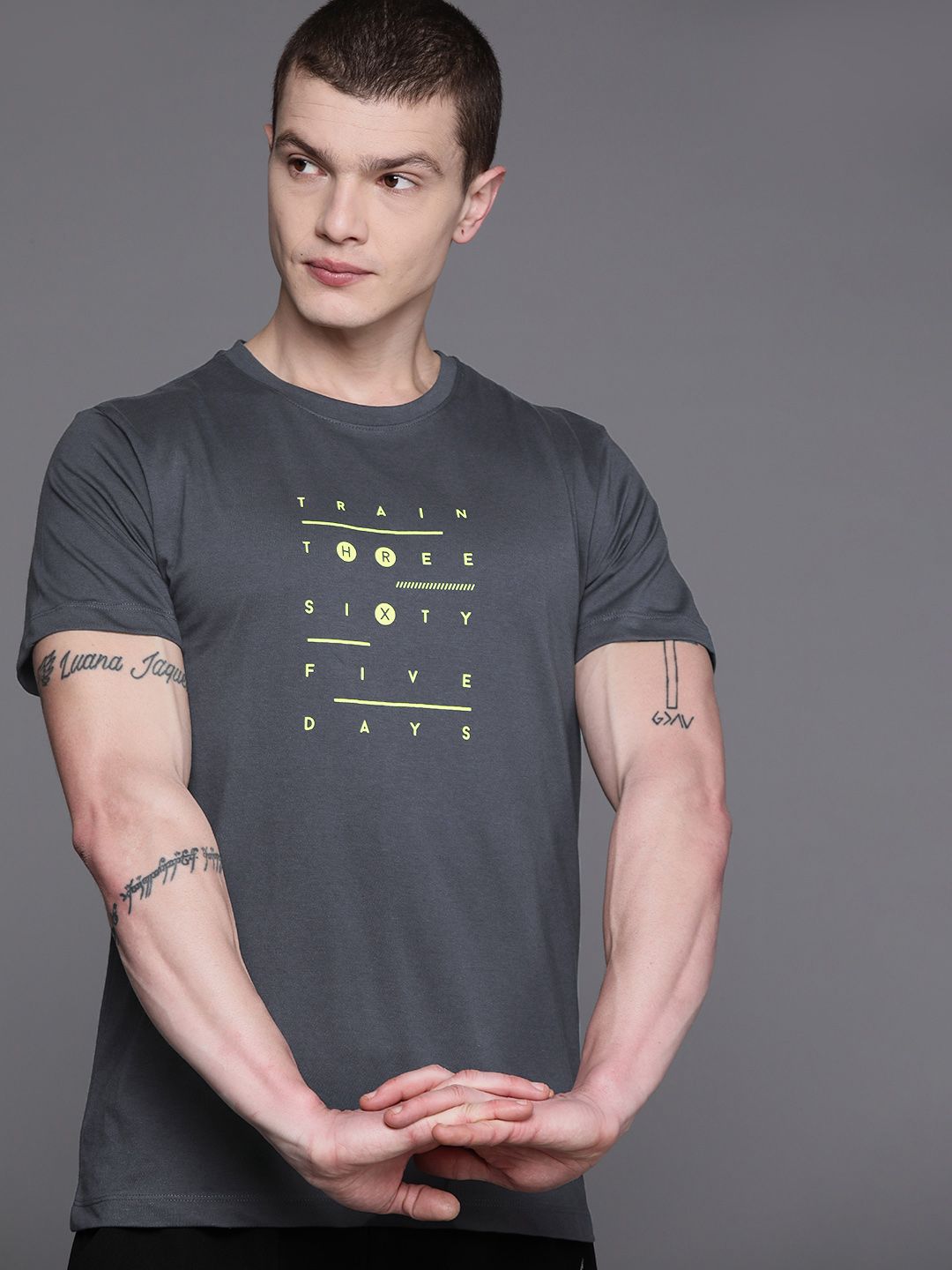 HRX by Hrithik Roshan Men Printed Rapid-Dry Training T-shirt