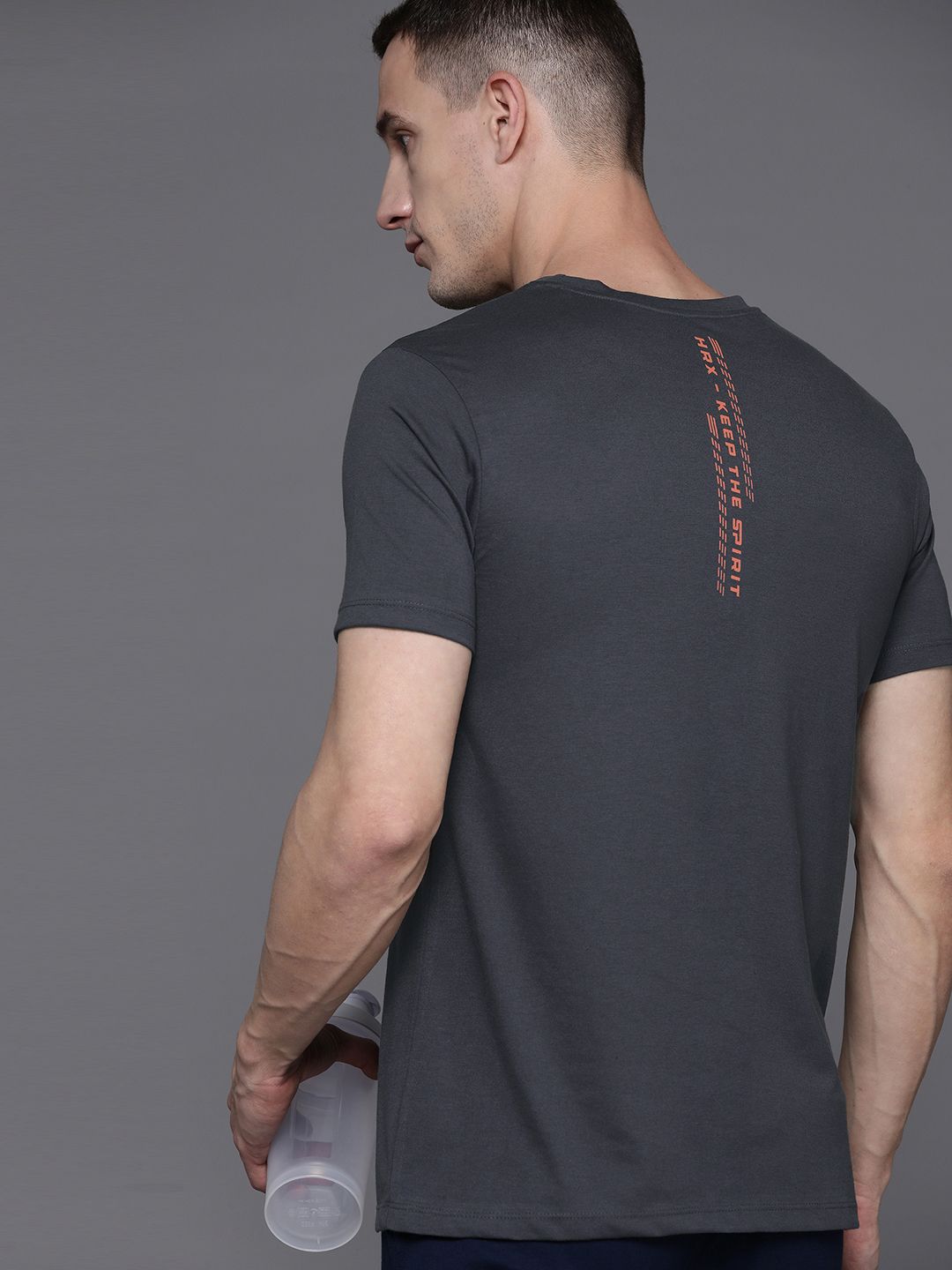 HRX by Hrithik Roshan Rapid-Dry Printed Detail Training T-shirt