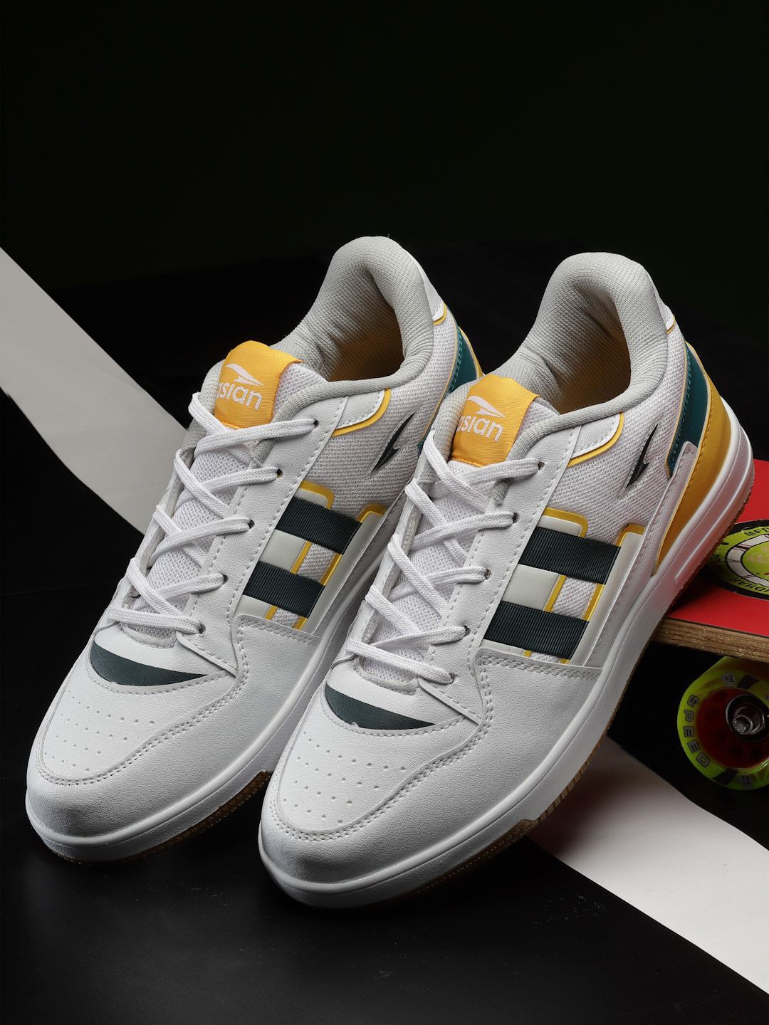 Buy ASIAN Men JASPER-18 Colourblocked Memory Foam Insole Sneakers