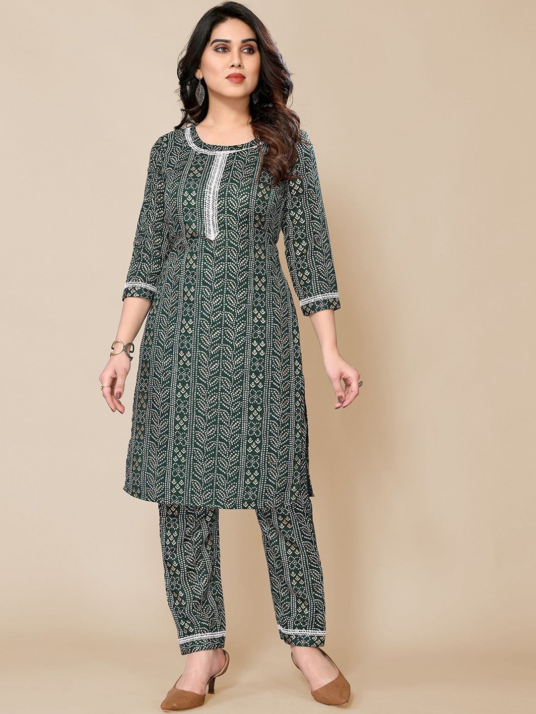 PYARI - A style for every story Bandhani Printed Straight Kurta With Trouser Price in India