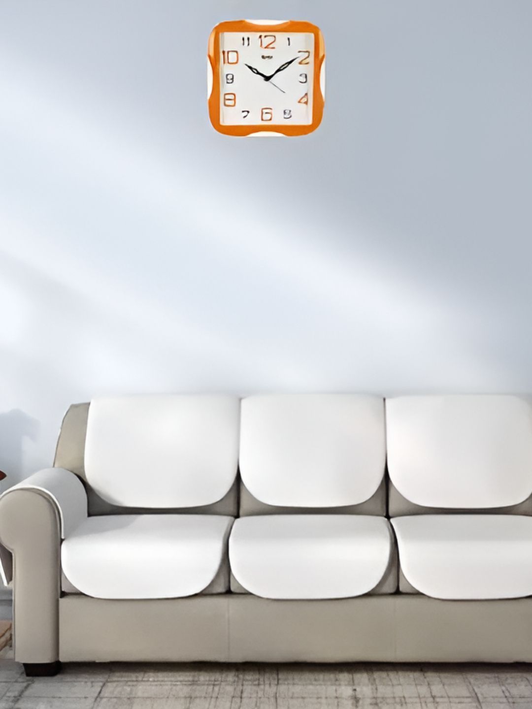 Ajanta Ajanta Orange Contemporary Square Wall Clock
