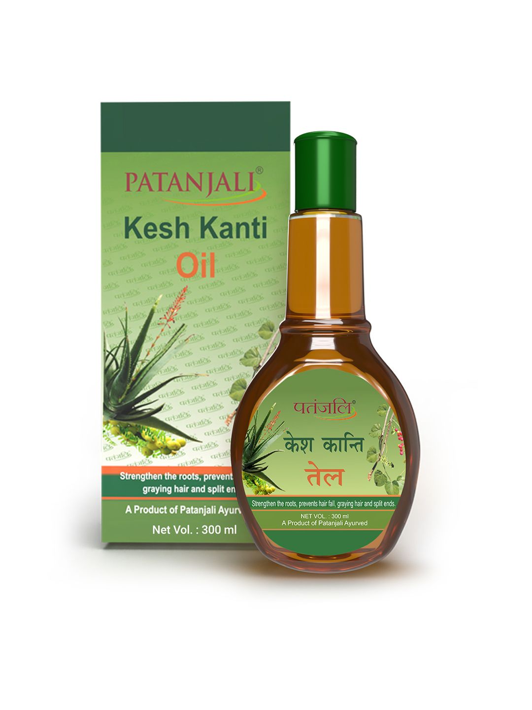 Patanjali Kesh Kanti Hair Oil with Bhringraj for Hairfall Control - 300 ml