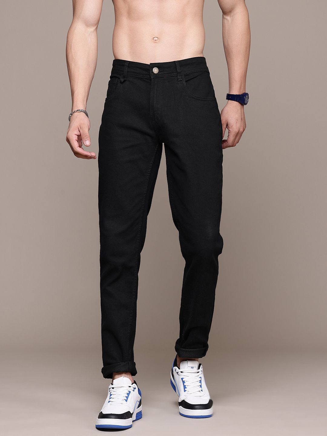 The Roadster Lifestyle Co. Men Slim Tapered Fit Stretchable Jeans