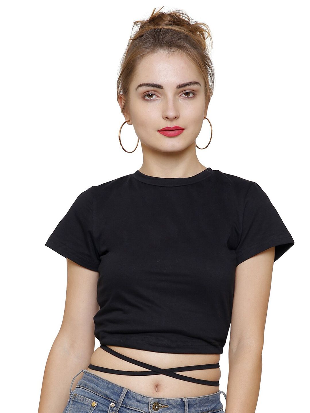 MARZENI Tie-Up Detail Crop Top Price in India