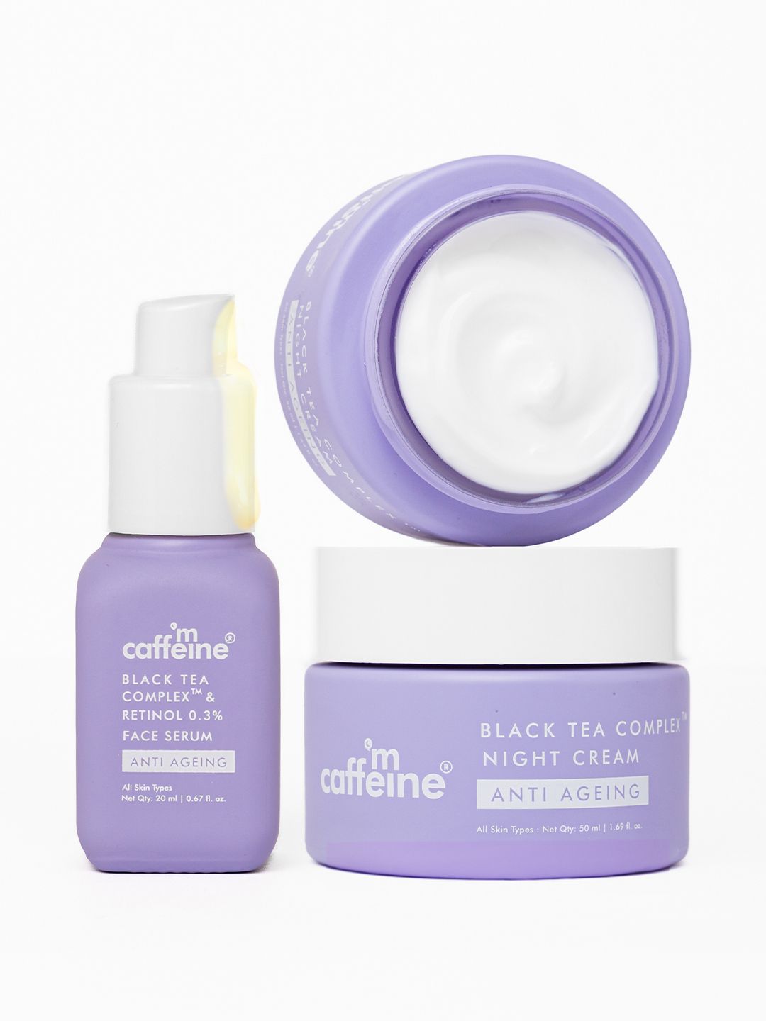 MCaffeine Set of Anti-Ageing Routine with Retinol & Black Tea Complex 80% Collagen Boost