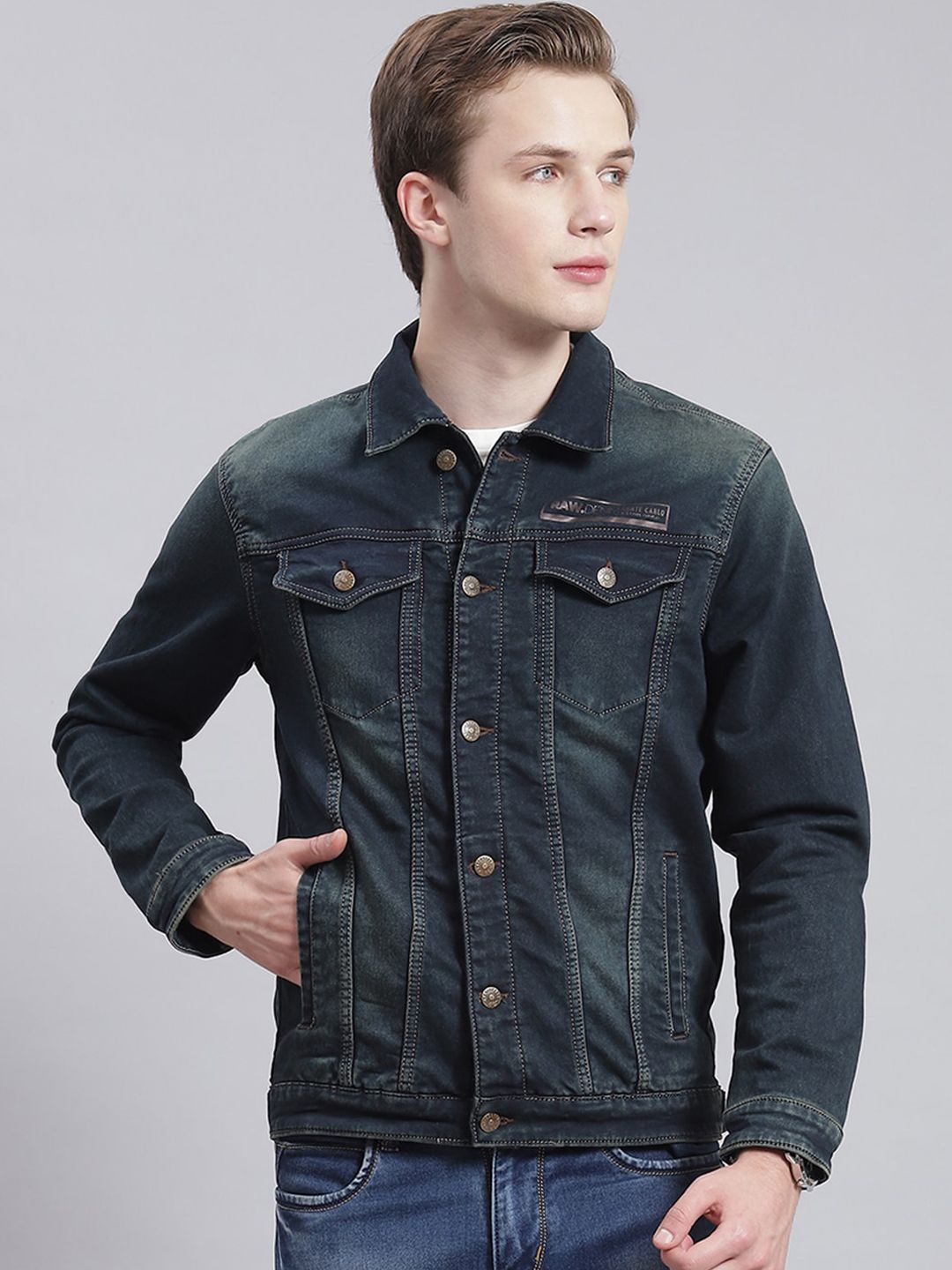 Monte Carlo Spread Collar Lightweight Denim Jacket