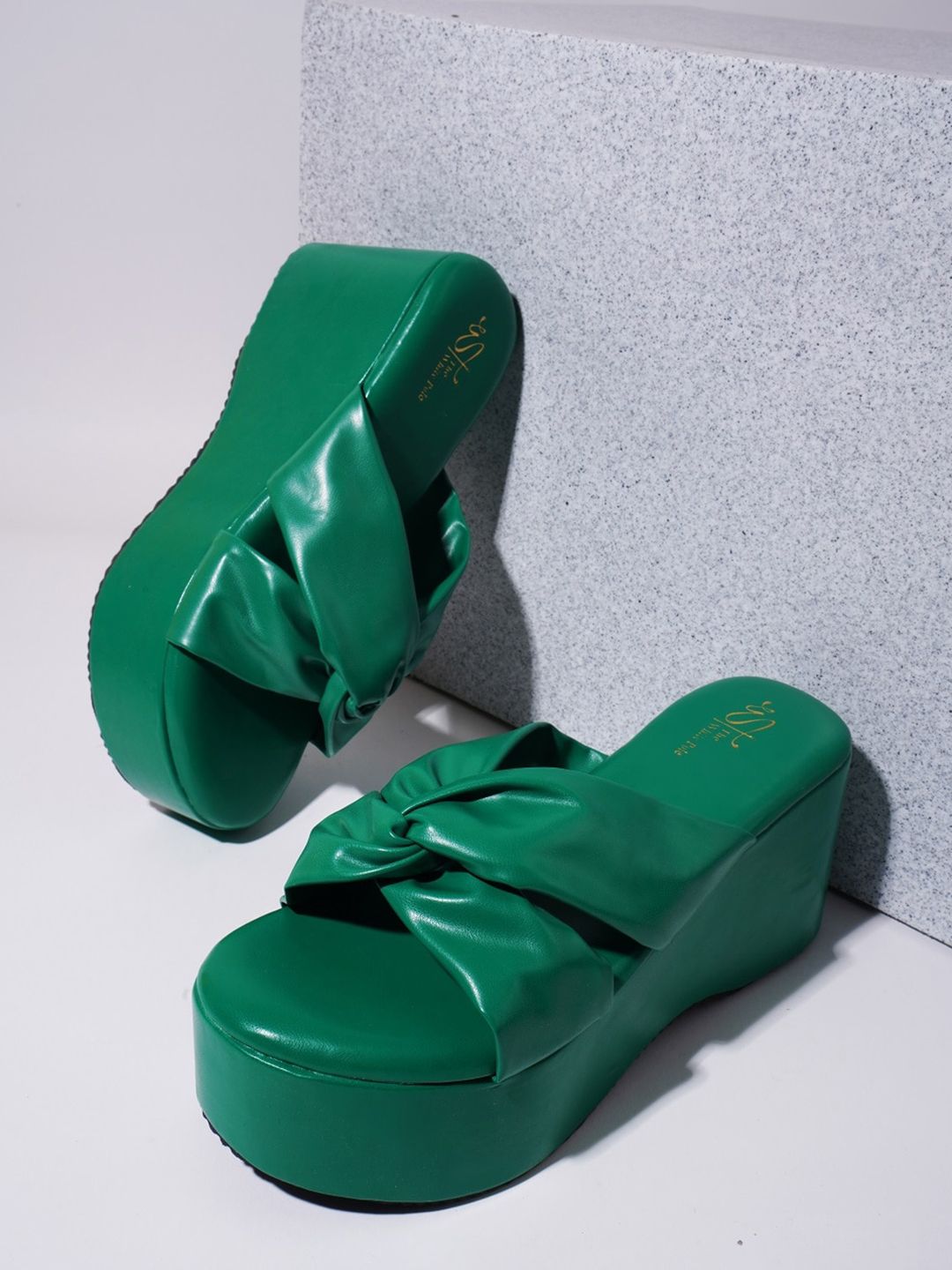 THE WHITE POLE Open Toe Platform Heels