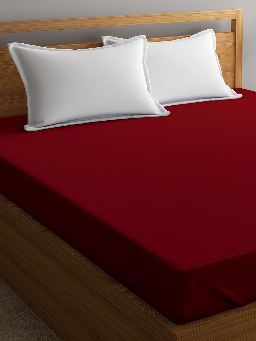 GADDA CO GADDA CO Maroon King Bed Soft & Waterproof Mattress Protector