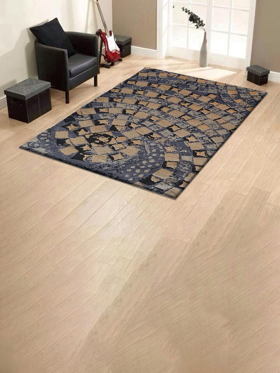 PRESTO PRESTO Grey Abstract Rectangular Carpet