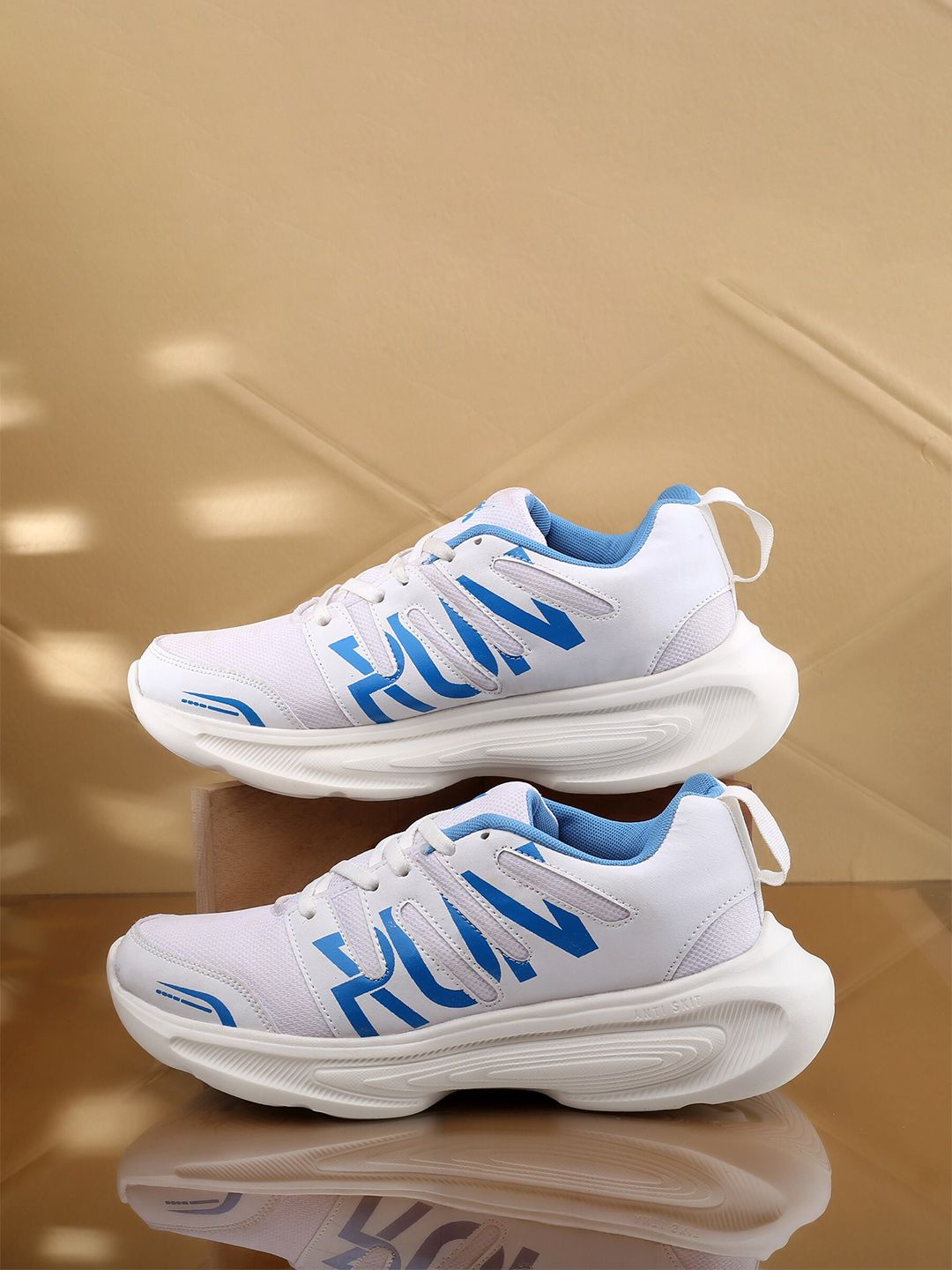 KRAASA Men Blue Mesh Running Sports Shoes