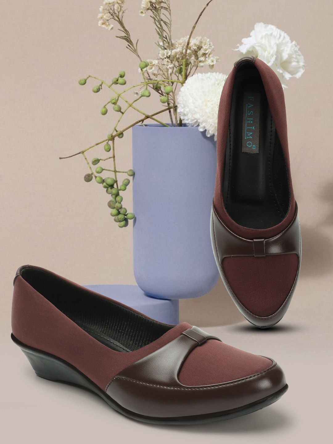 FASHIMO Round Toe Slip-On Ballerinas