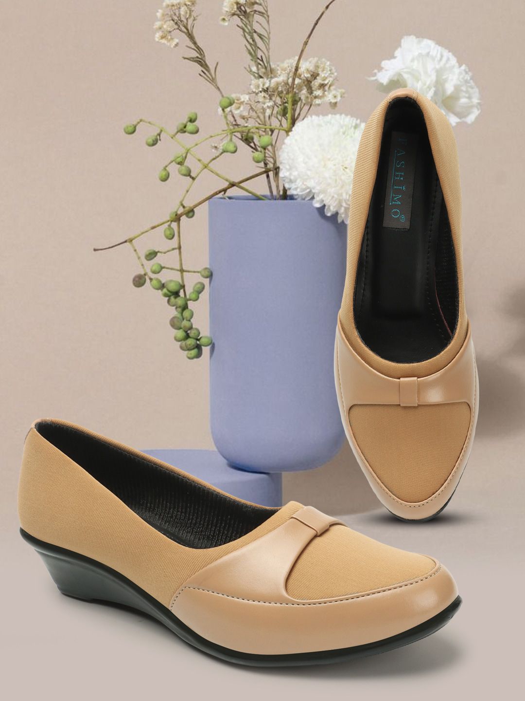 FASHIMO Round Toe Classic Slip-On Ballerinas