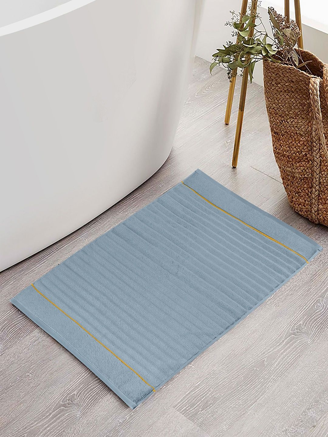 Himeya Blue 800 GSM Cotton Bath Rugs