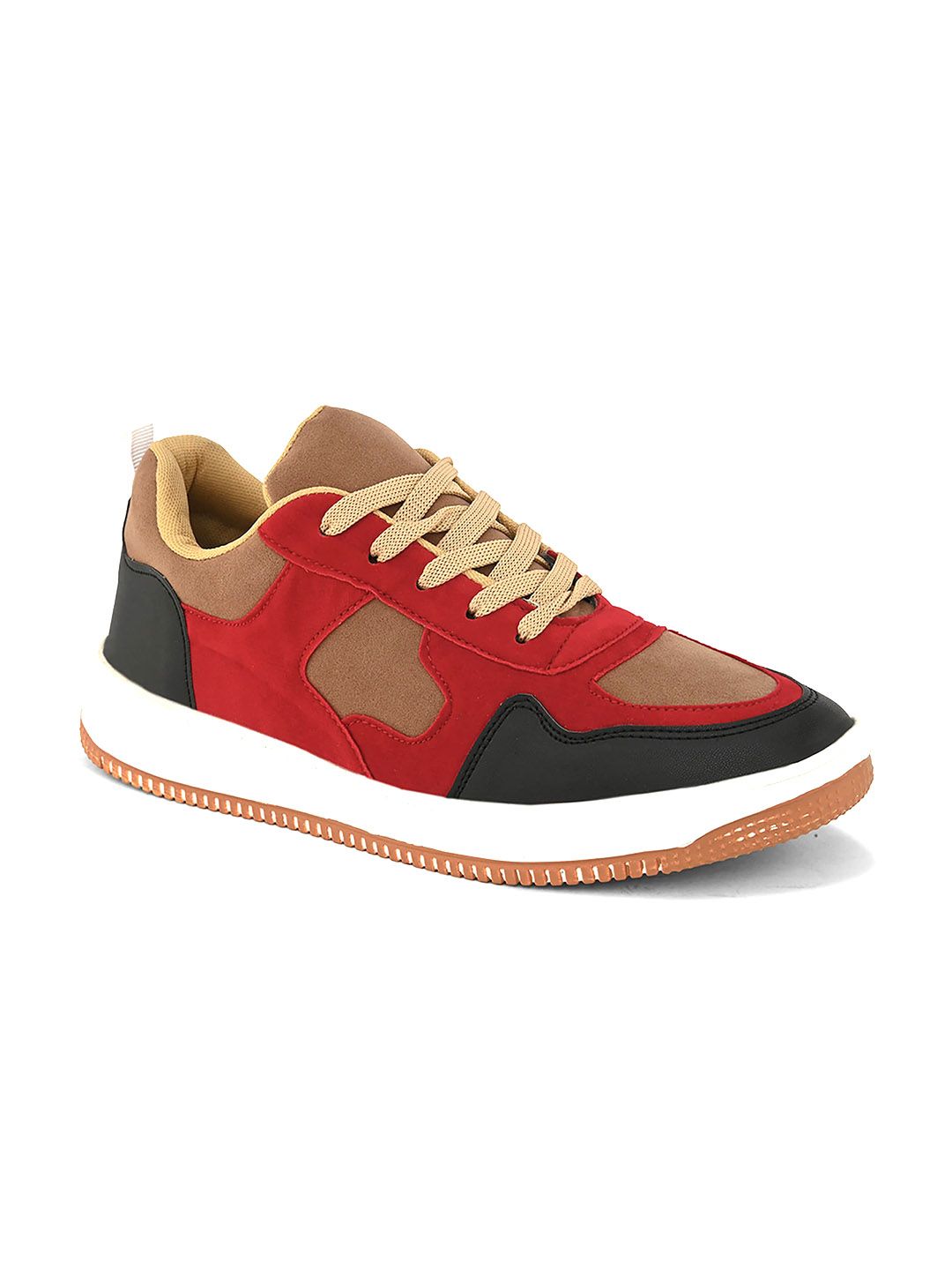 Buy The Roadster Lifestyle Co. Men Red & Brown Colourblocked