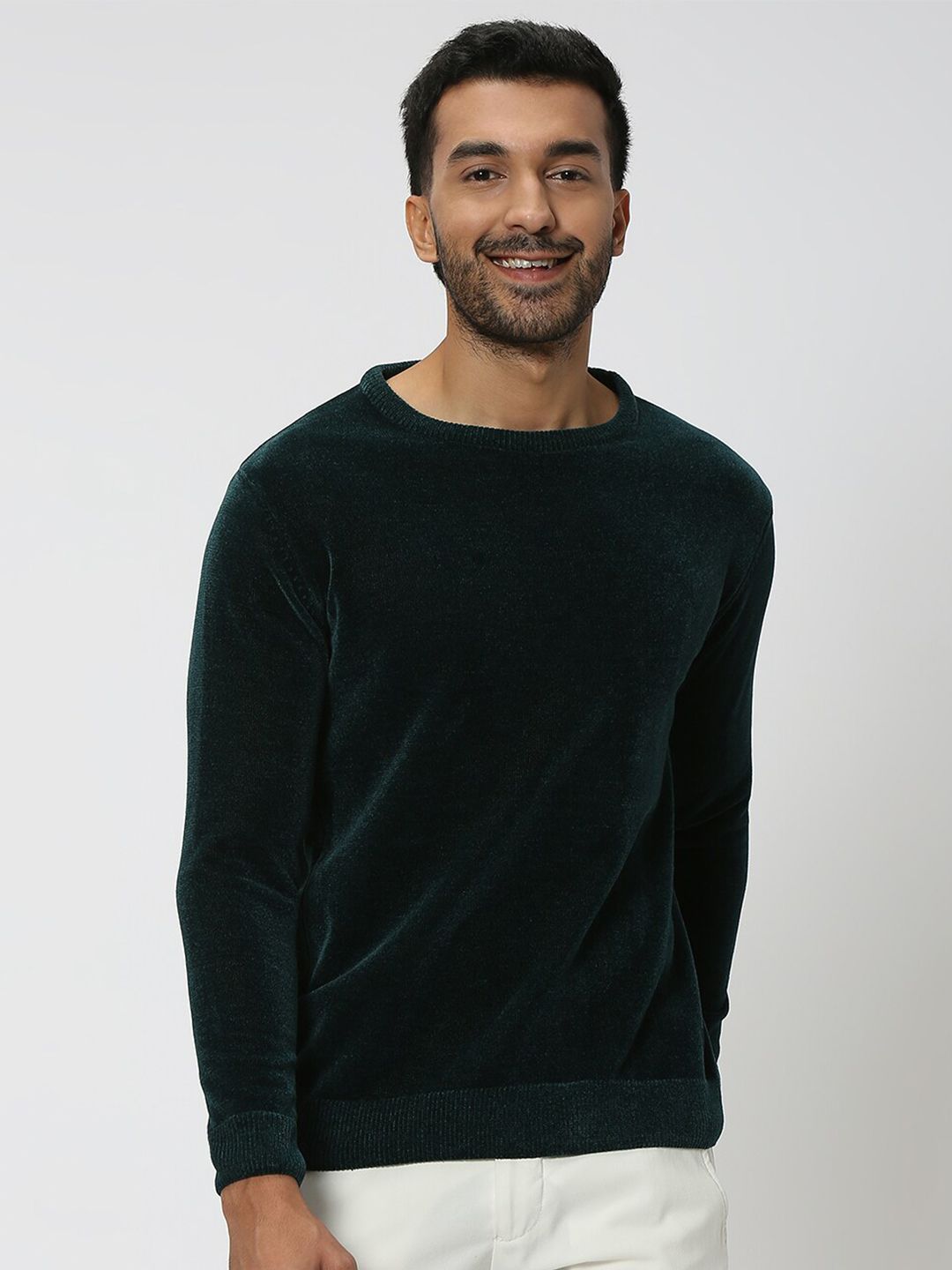 Mufti Long Sleeves Velvet Pullover