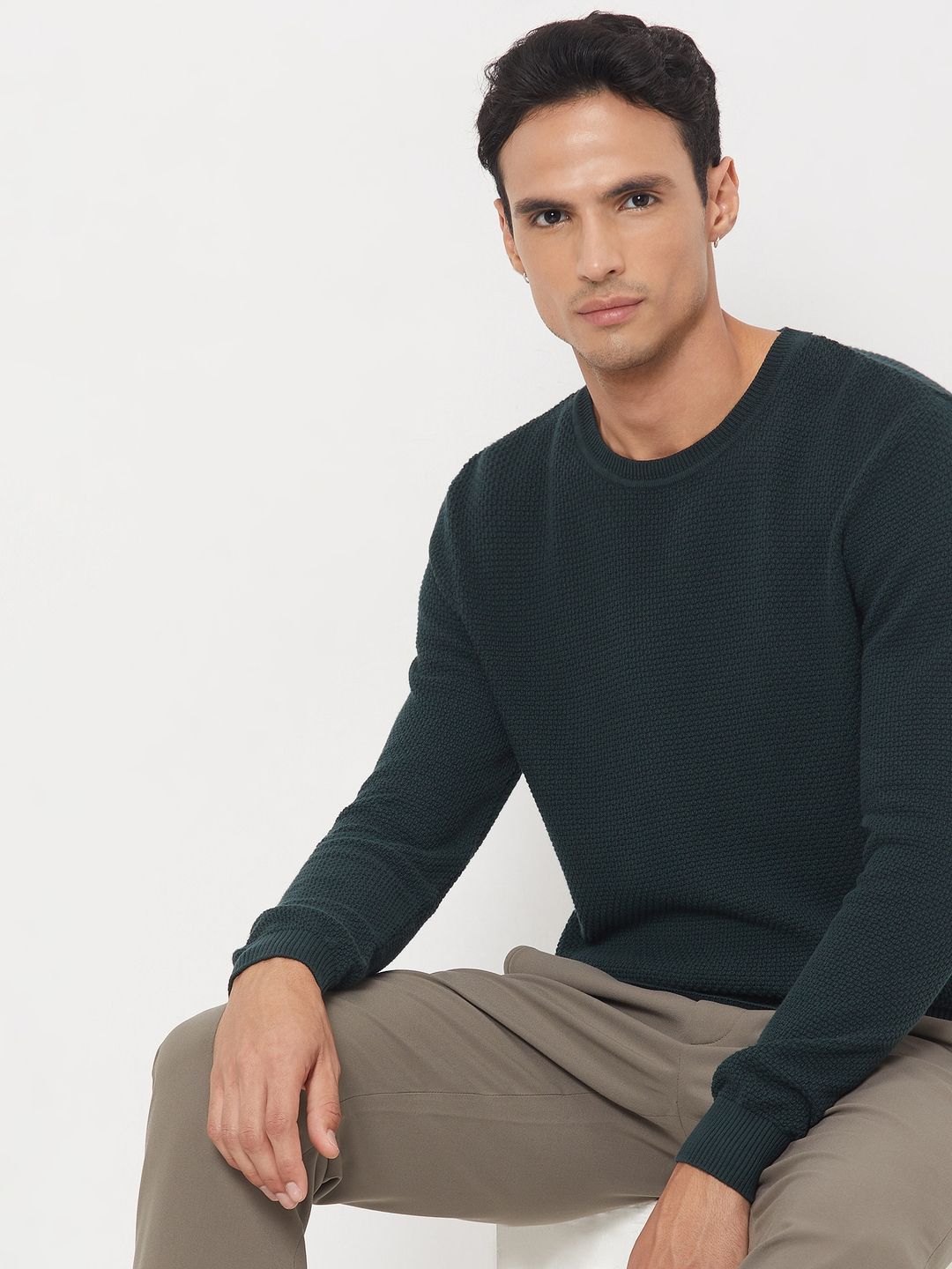 Mufti Long Sleeves Pure Cotton Pullover