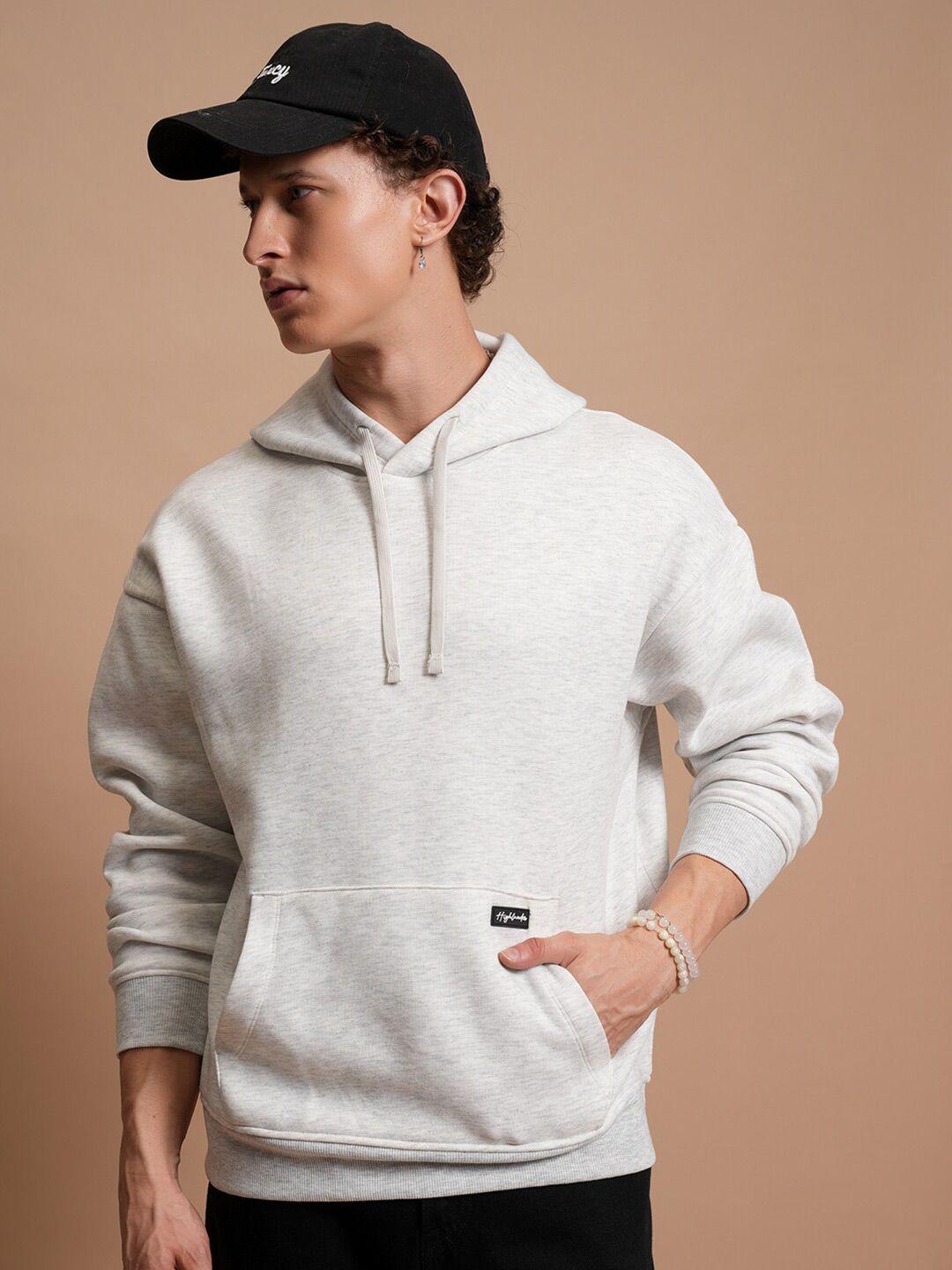 HIGHLANDER White Hooded Oversized Sweatshirt