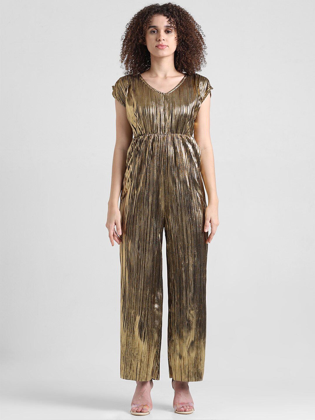 ONLY Gold-Toned Basic Jumpsuit Price in India