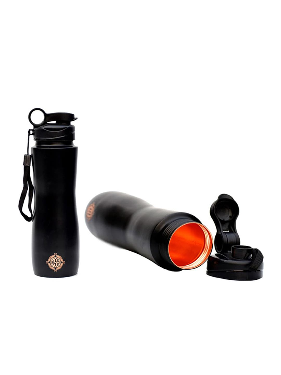 DSH Crafting Your Curiosity Black Brand Logo Copper Flip Top Sipper - 750ml