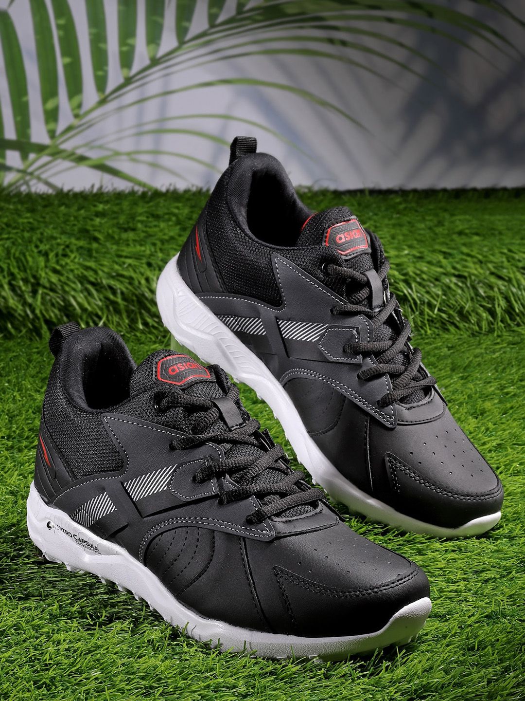 Buy ASIAN Men Platinum-01Colourblocked Mesh Lace-Up Sneakers