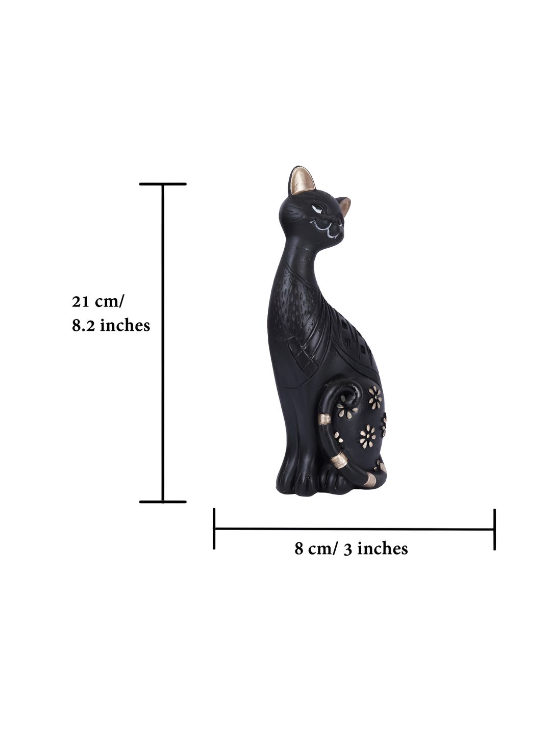 Buy Vikarafty Black Cat Statue Figurine Showpiece - Showpieces for