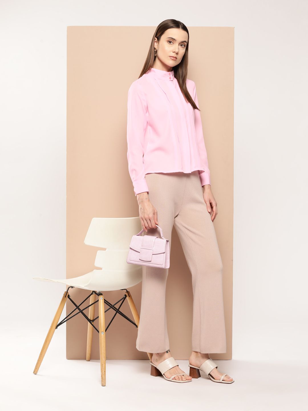 INVICTUS Pintucks Crepe Semiformal Shirt