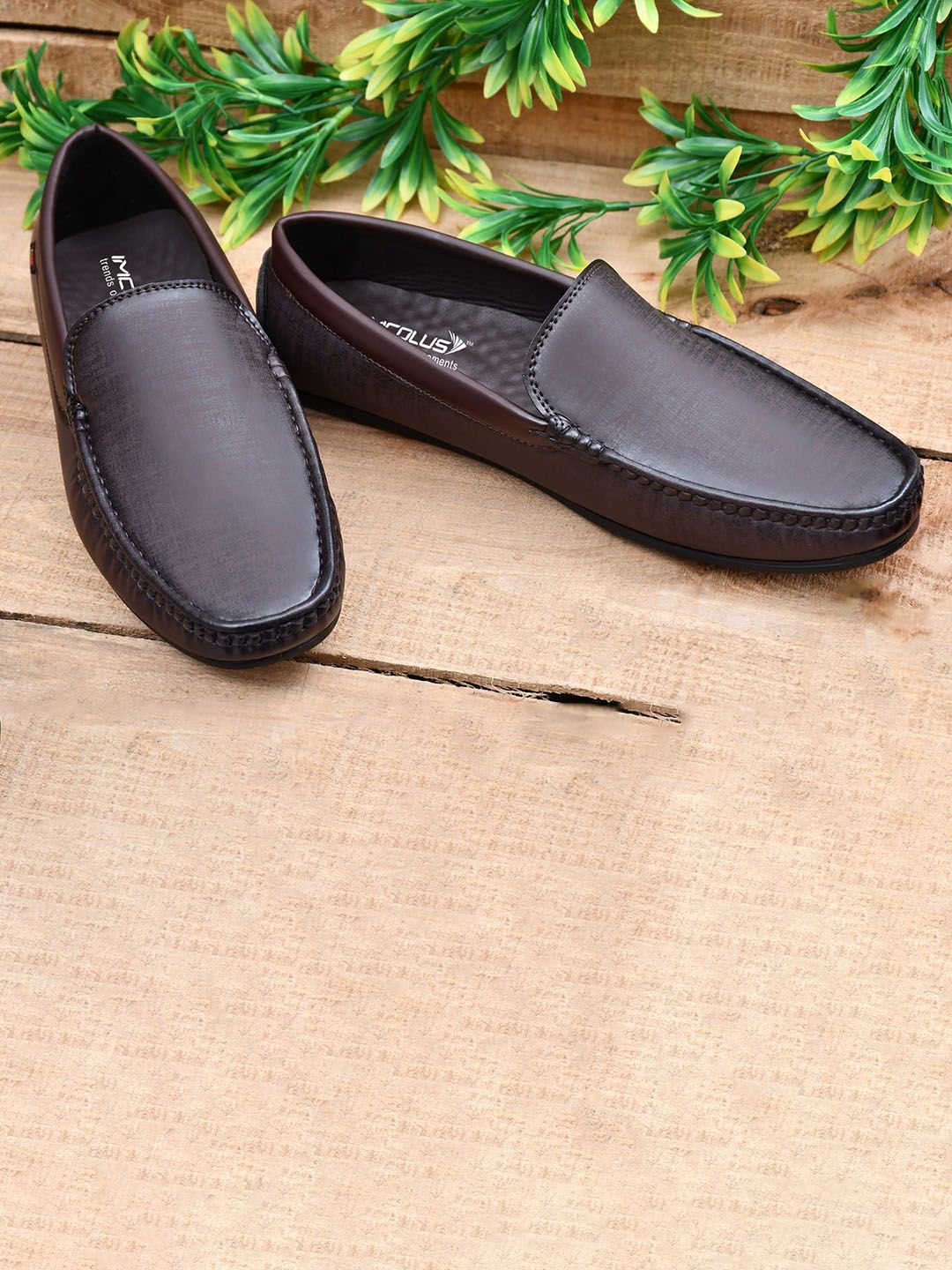 IMCOLUS Men Slip-On Round Toe Loafers