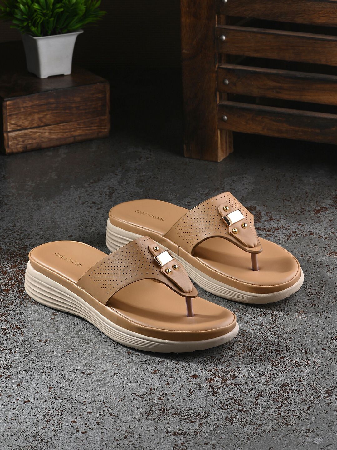 CLOG LONDON Textured Embellished Open Toe Comfort Heels