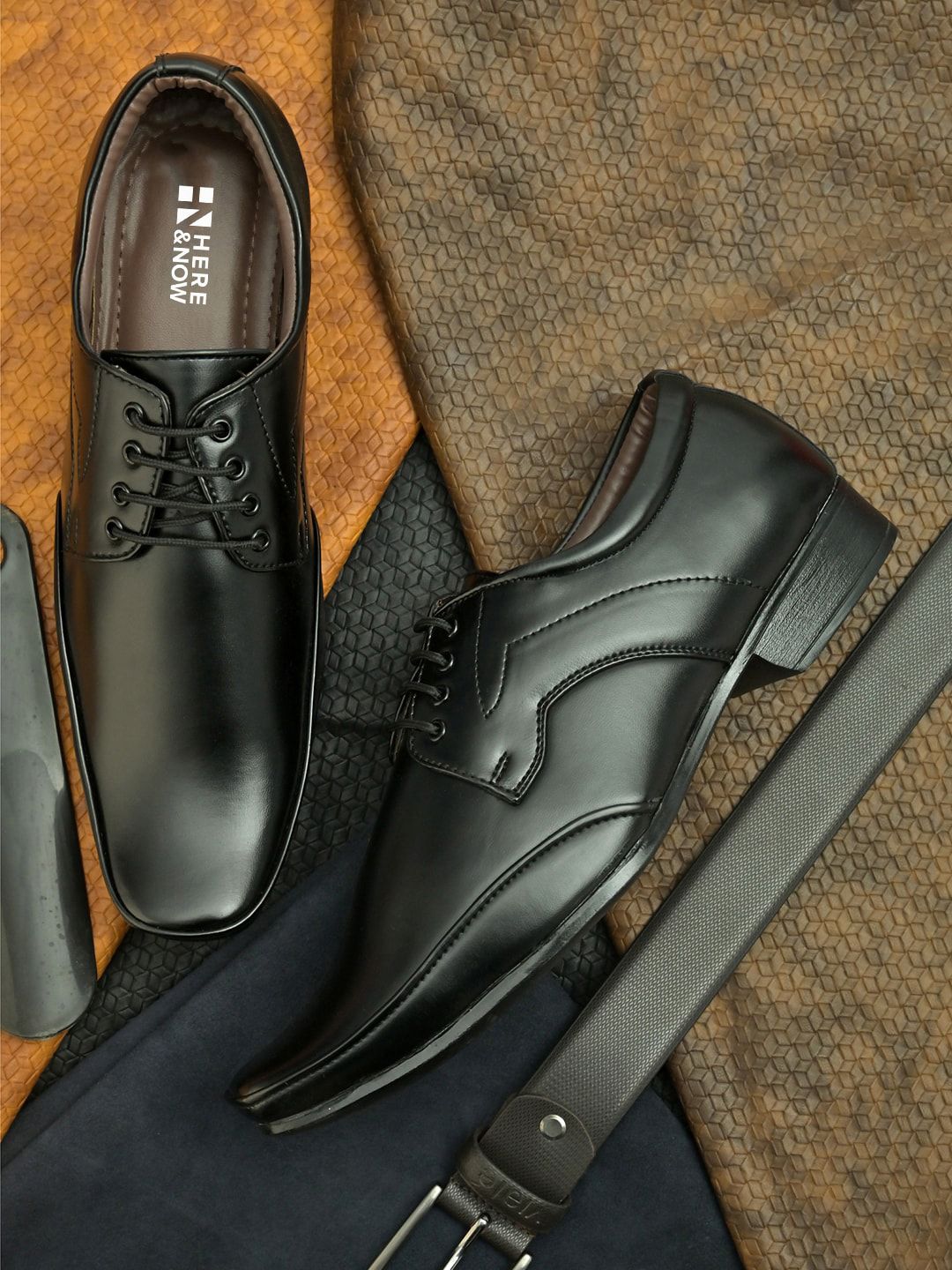 HERE&NOW Men Lace Up Formal Derbys