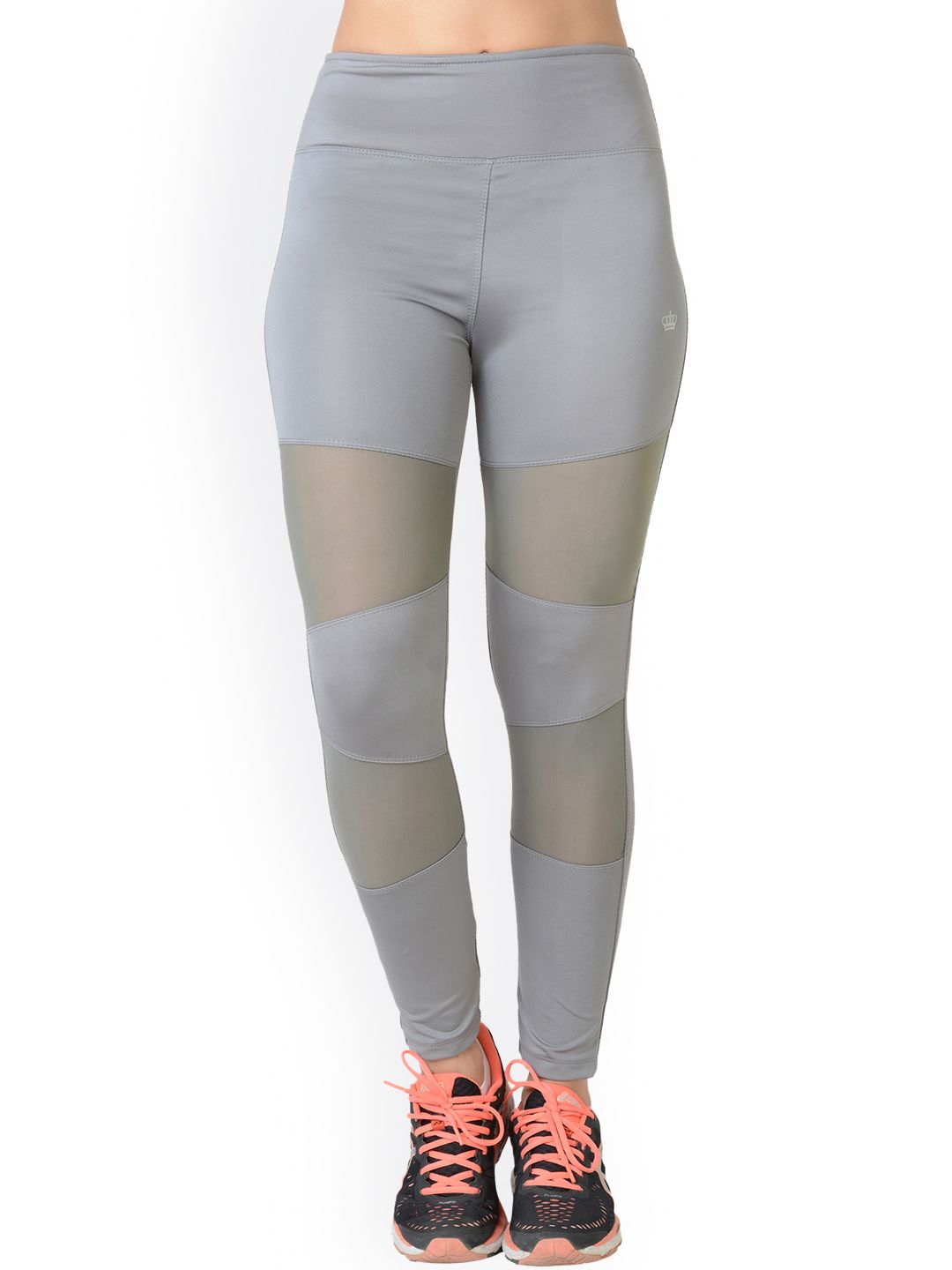 Da Intimo Women Grey Solid Skin Fit Ankle Length Tights Price in India