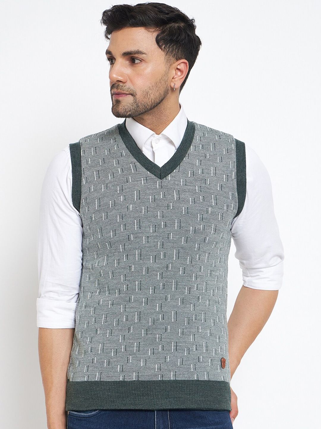 Duke Self Design Reversible Acrylic Sweater Vest