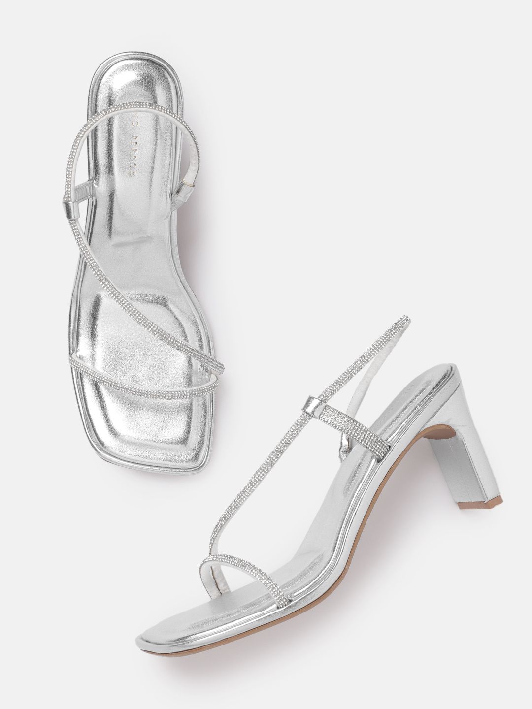 Embellished Party Block Heels Lino Perros Rhinestones Embellished Party Block Heels