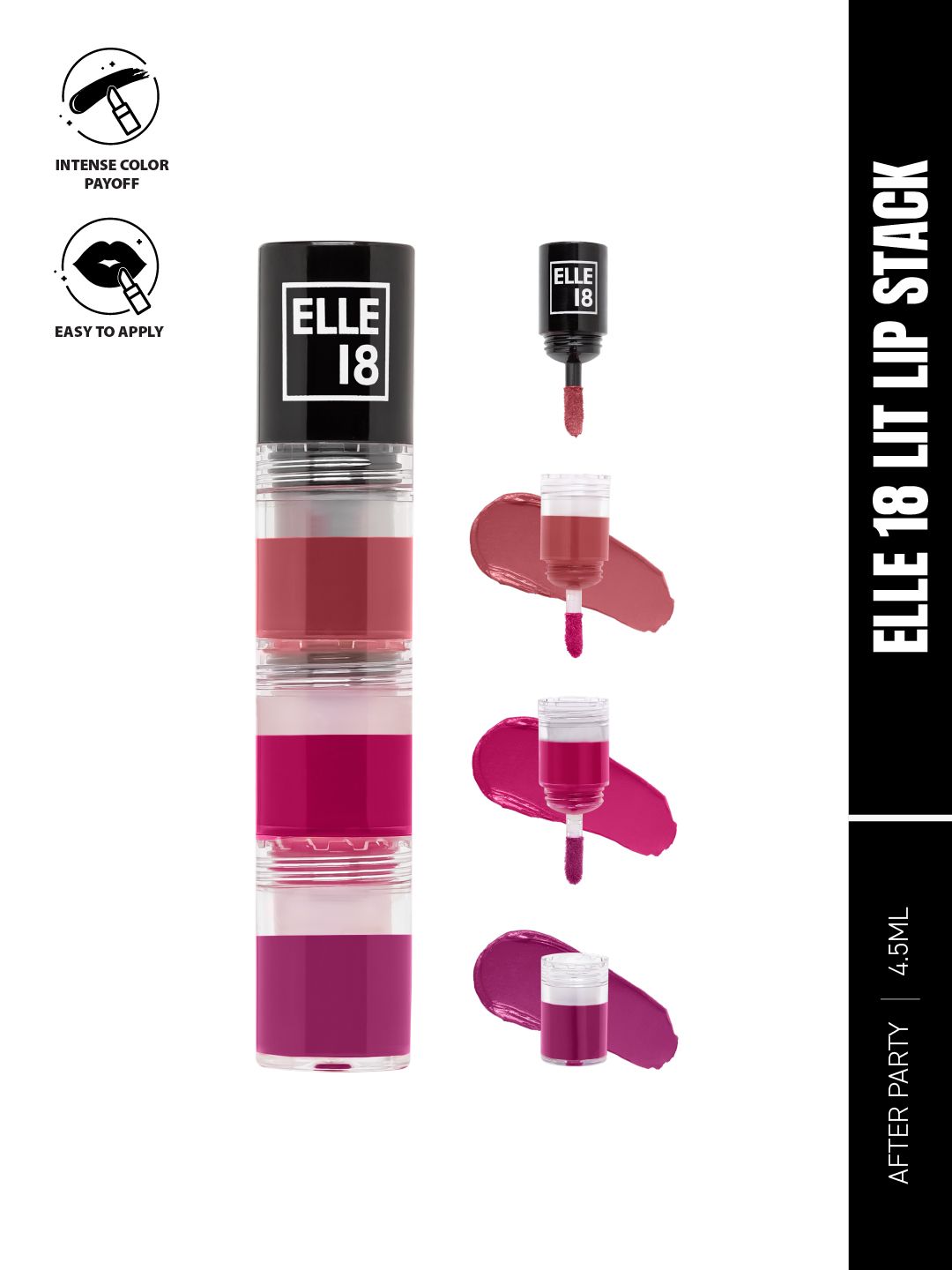 ELLE 18 Lit Lip Stack 3-in-1 Lipstick 4.5ml - After Party