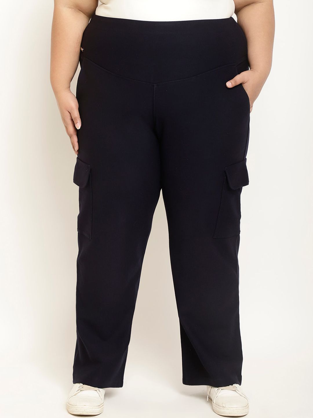 Amydus Women Plus Size High-Rise Cargos Price in India