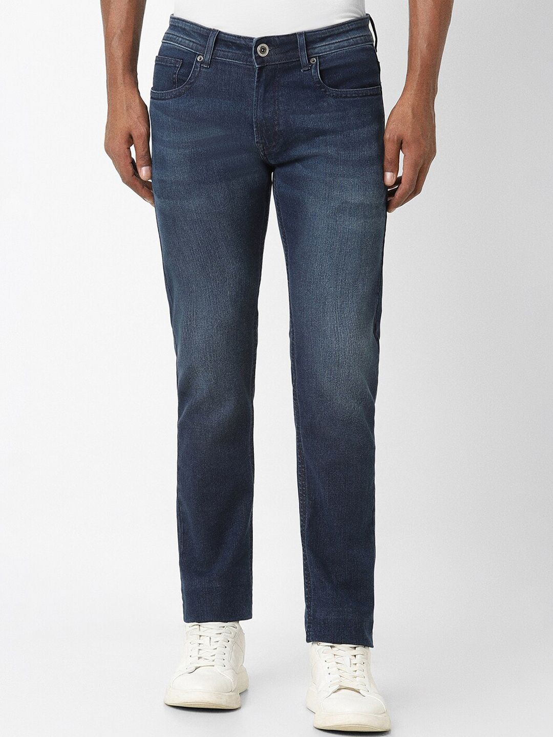 Peter England Casuals Men Blue Slim Fit Clean Look Stretchable Jeans