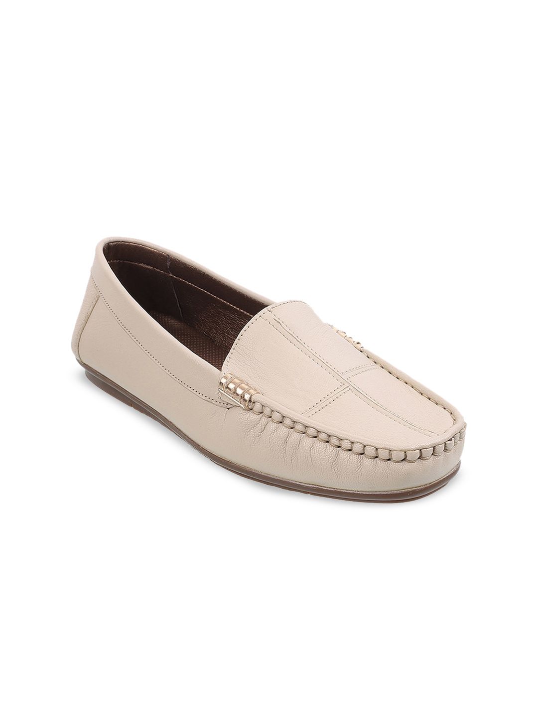 Mochi Textured Square Toe Ballerinas