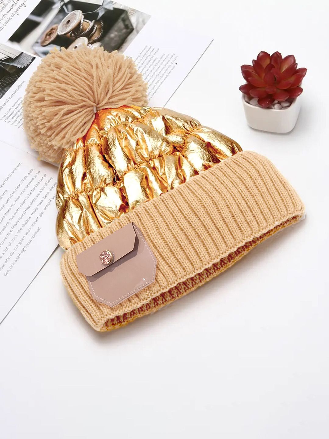 TIPY TIPY TAP Unisex Self Design Woollen Beanie