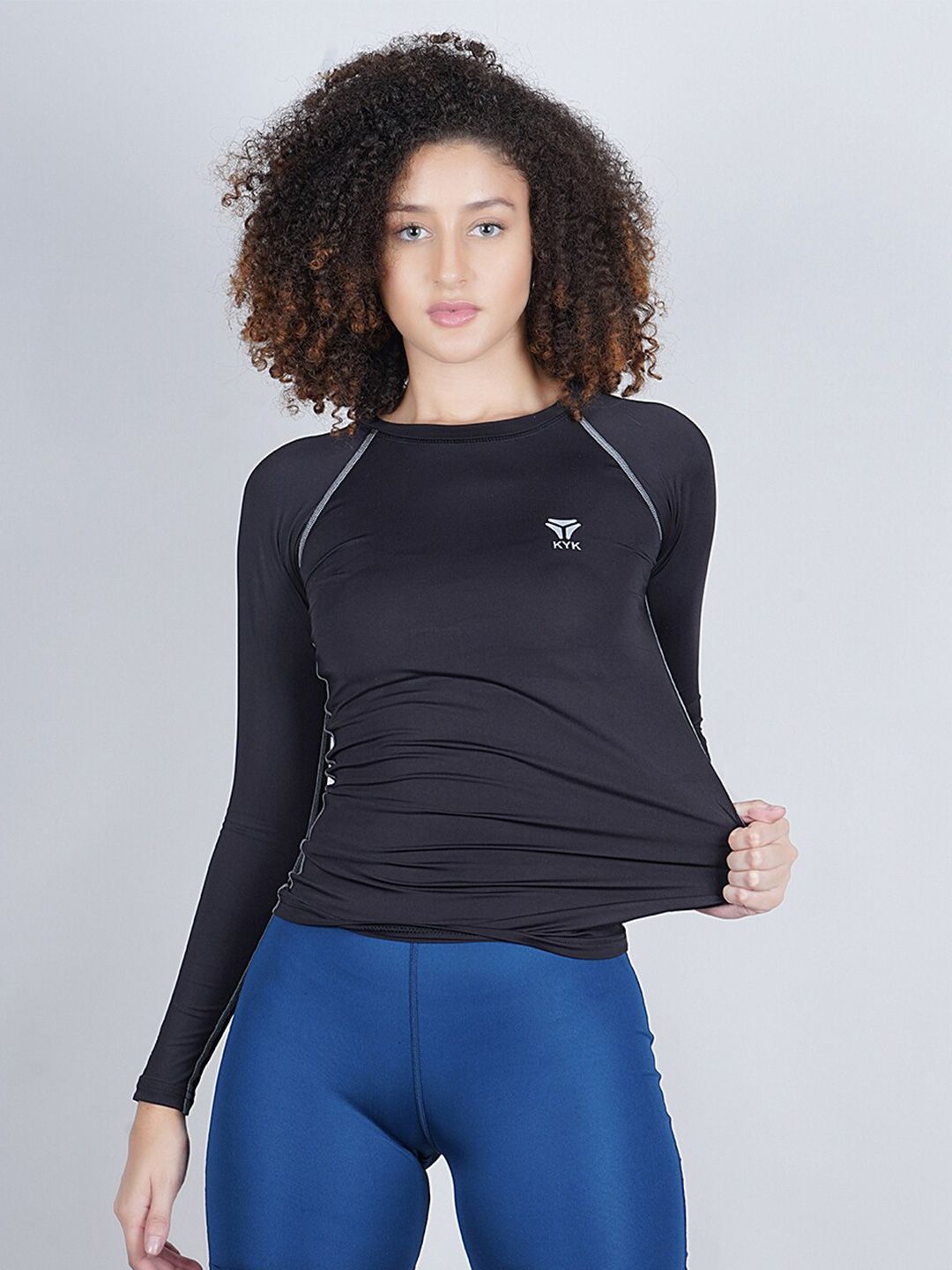 NEVER LOSE Round Neck Long Sleeves Compression Quick Dry Moisture Wicking Training T-shirt Price in India