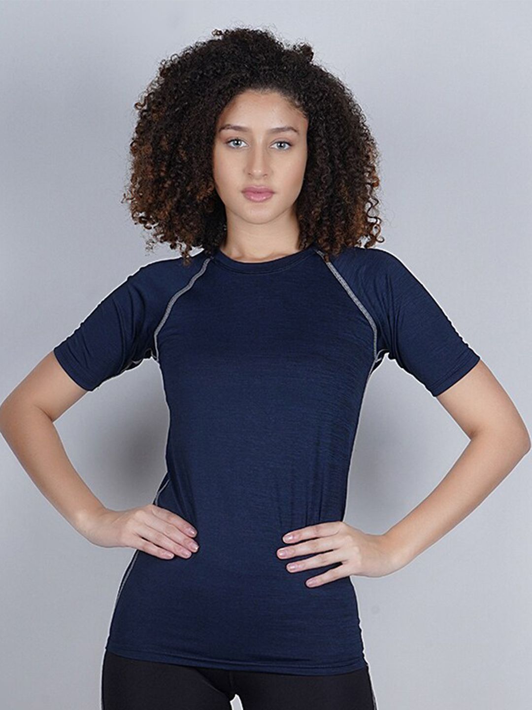 NEVER LOSE Round Neck Compression Quick Dry Moisture Wicking Training T-shirt Price in India