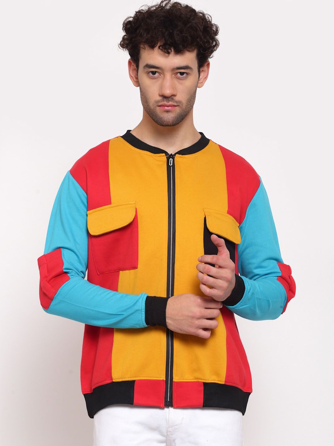 PAUSE SPORT Lightweight Colorblocked Cotton Bomber Jacket