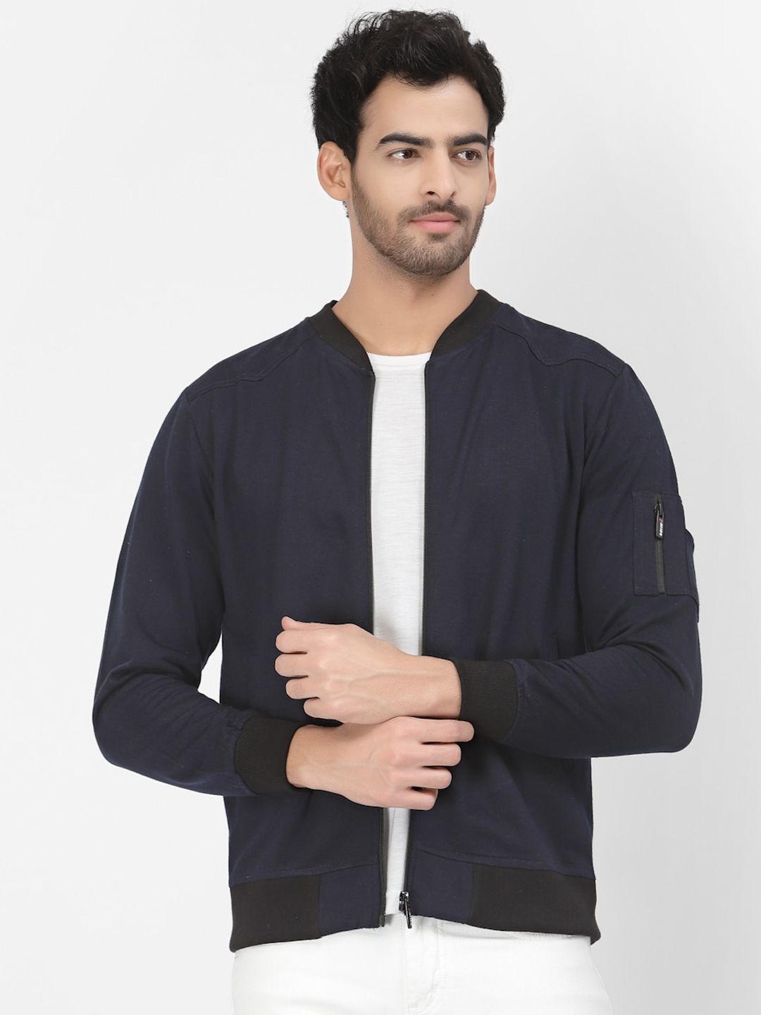 PAUSE SPORT Mock Collar Lightweight Bomber Jacket