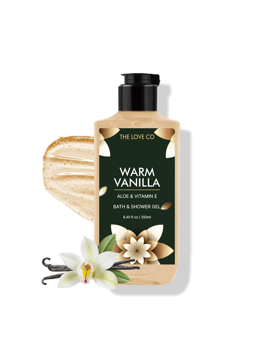 The Love Co Organic Luxury Warm Vanilla Shower Gel - 250ml