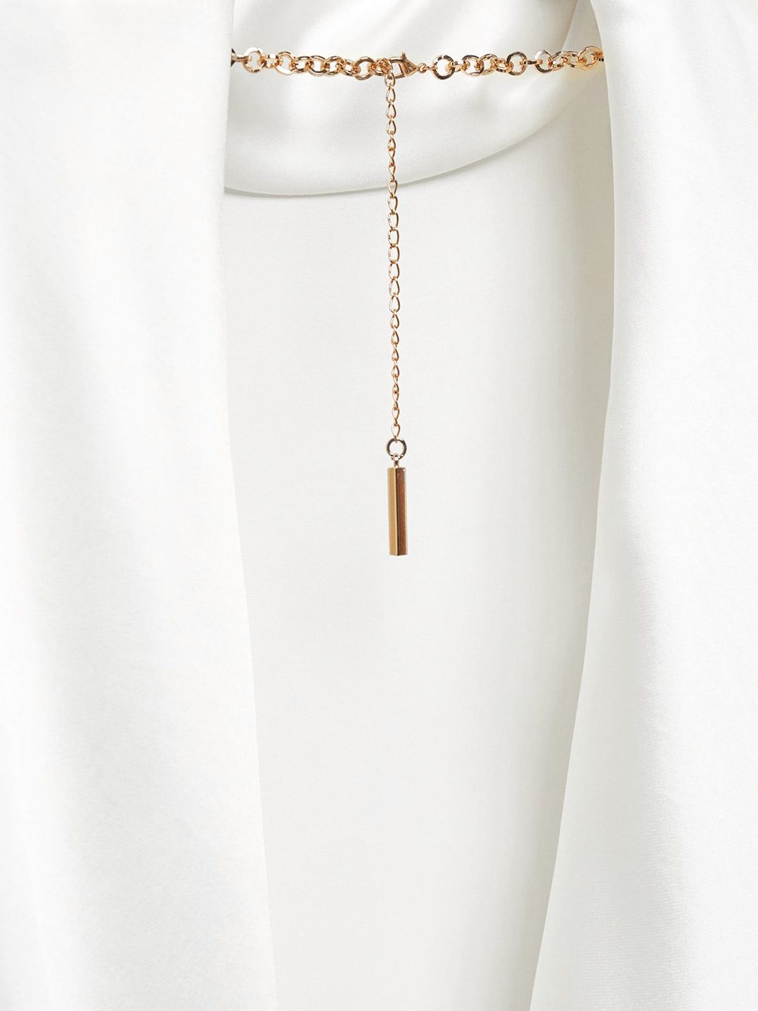 Open-Back Blouse With Shoulder Pads
