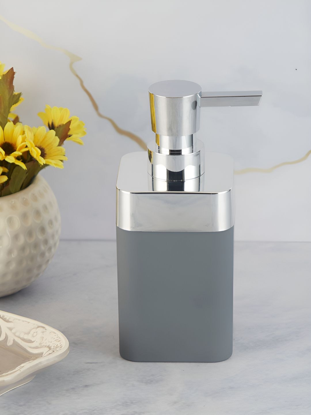 Kookee Grey Ceramic Soap Dispenser