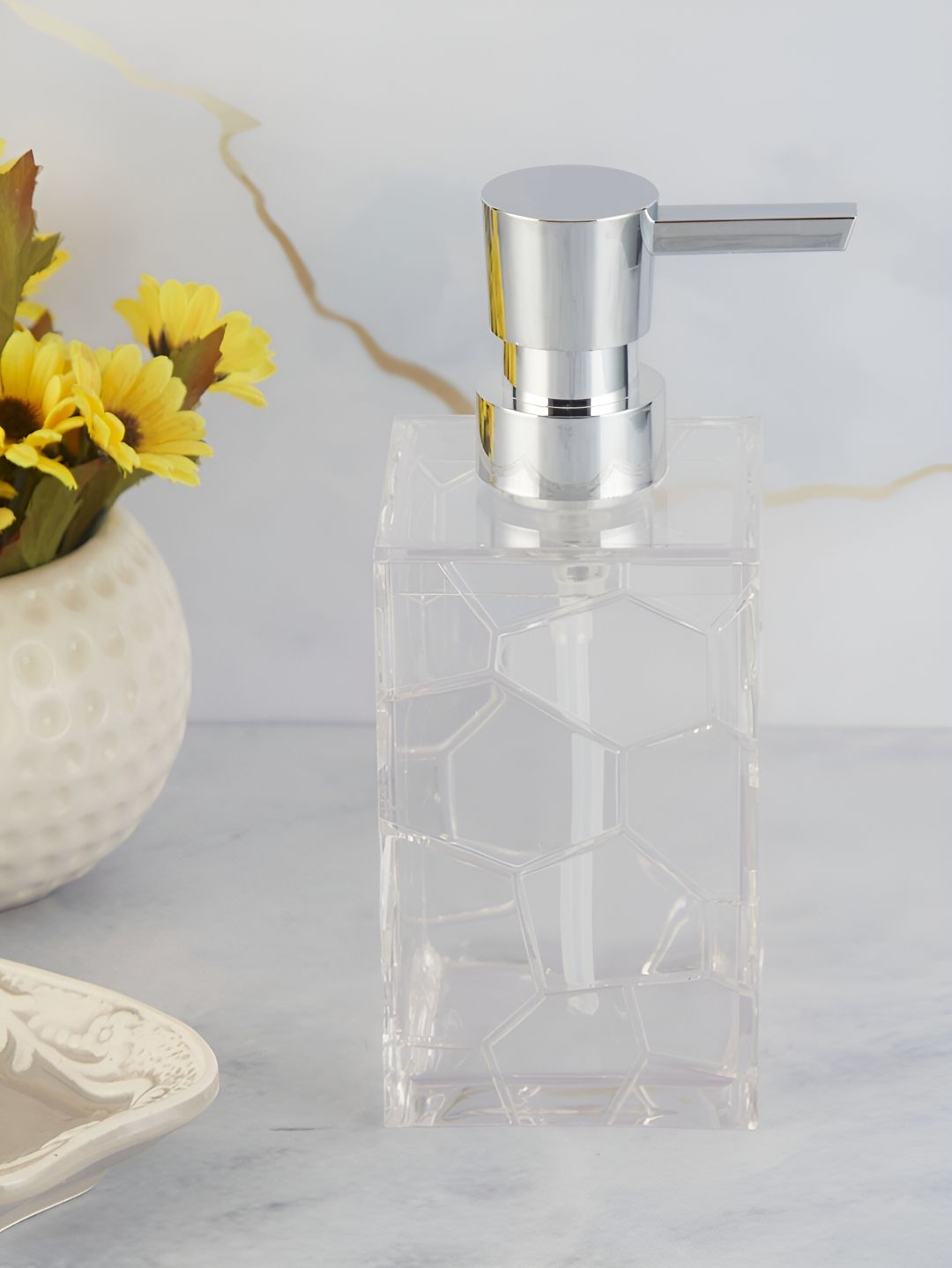 Kookee Transparent Textured Acrylic Soap Dispenser